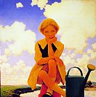 Maxfield Parrish Canvas Paintings - Mary, Mary Quite Contrary